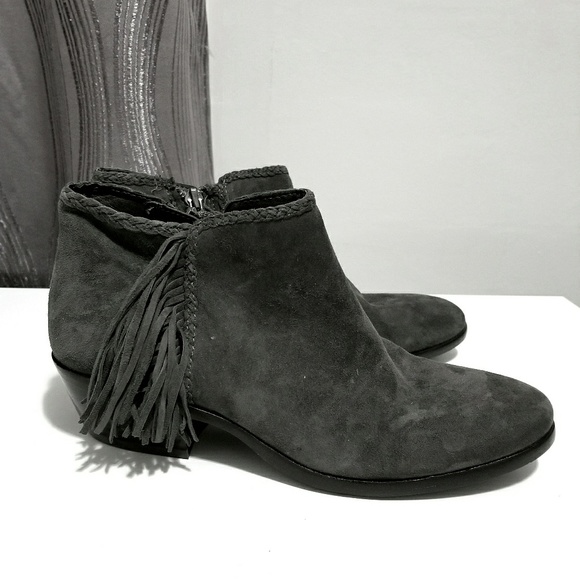 (SOLD) HP | New Gray Suede Ankle Booties - Picture 3 of 5